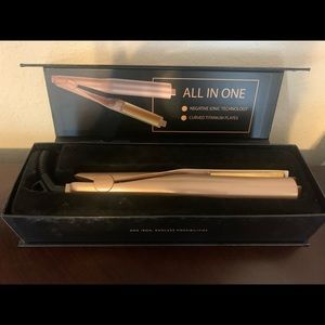All in one curling and straightening iron